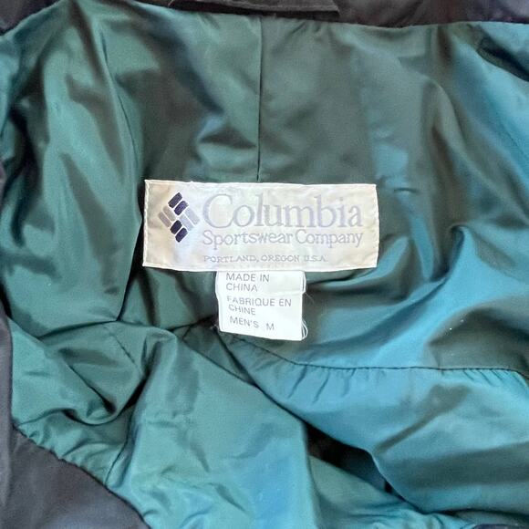Columbia Anorak Pullover Men's Coat Size M Green Pullover 3/4 Zip Vintage 90s - Picture 11 of 14